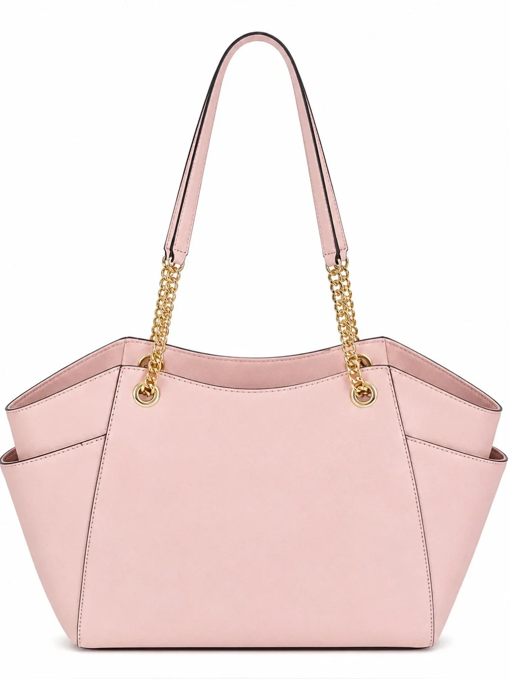 Michael Kors Pink Saffiano Leather Tote Bag large structured shoulder bag
